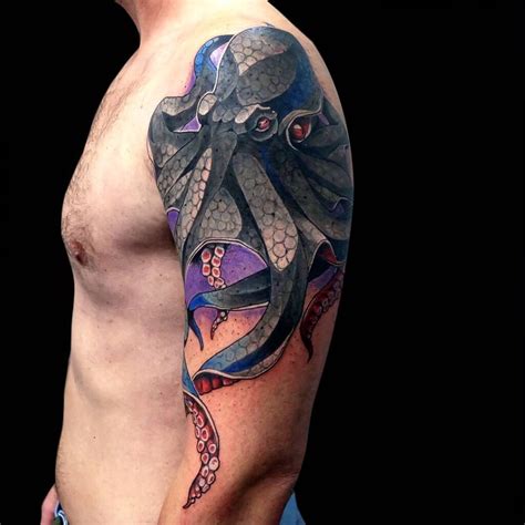 geometric octopus tattoo|110 Attractive Octopus Tattoo Designs To Ink Now